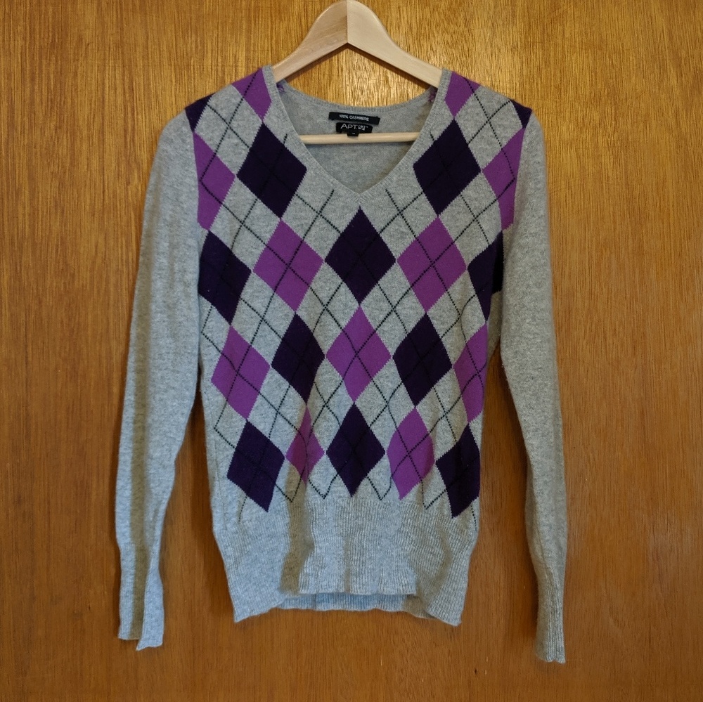Cashmere Argyle Sweater